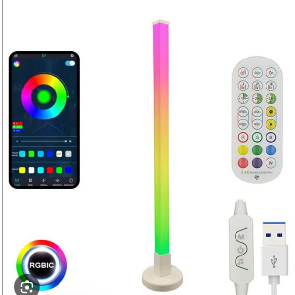 LED Digital Ambient Light Featuring RGB and Music Synchronization