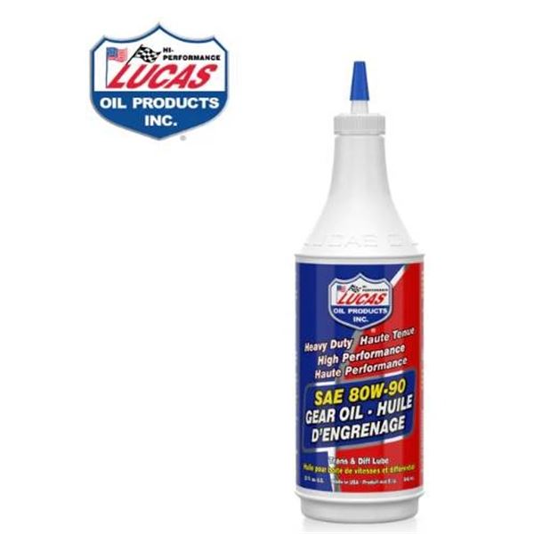 Lucas SAE 80W-90 Gear Oil, 946ml, Lot of 3