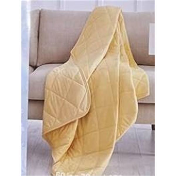 London Fog Supply Cooling Throw, 60 x 70 Inches, Yellow