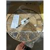 Image 2 : Metal Wall Clock with Roman Numerals and Outer Ring Design, 60.5 x 61.5 cm