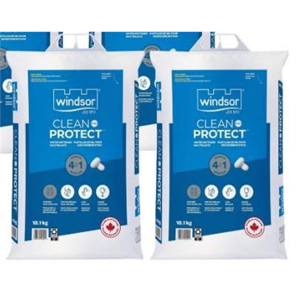 Lot of 2 Windsor Clean and Protect Water Softener Salt Bags, 18.1 Kg Each