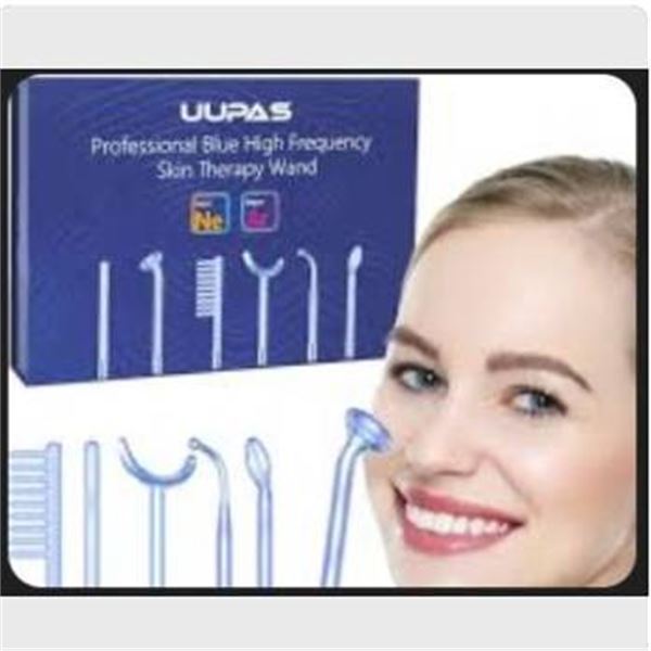 UUPAS Professional Blue High Frequency 6-In-1 Skin Therapy Wand