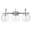 Image 1 : Globe Electric Milan 3-Light Vanity Fixture with Chrome Finish
