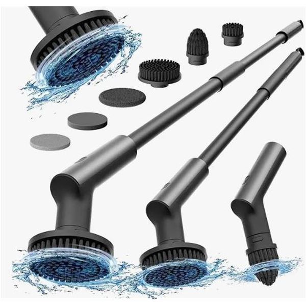 HOTO Cordless Spin Scrubber with USB-C and Extendable Handle