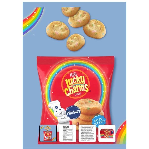 General Mills Lucky Charms Mini Soft Baked Cookies, 28 x 42 g Sachets