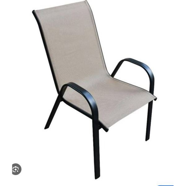 Naterra Garden Armchair Sling with Metal Frame and Textilene Fabric