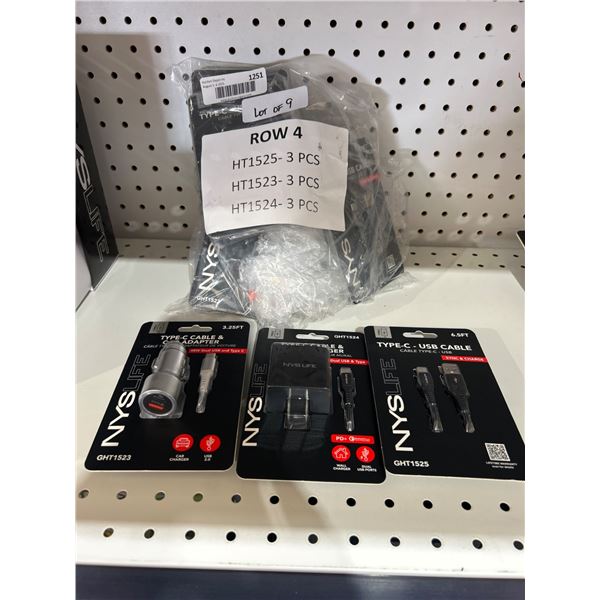 Lot of Assorted NYS Type USB-C Cable  & Accessories