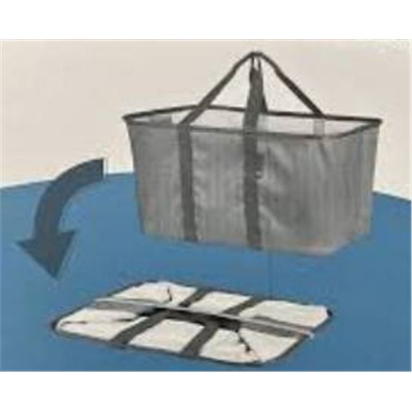Lot of 2 Checkered Folding Tote Bag Colors Vary From Stock