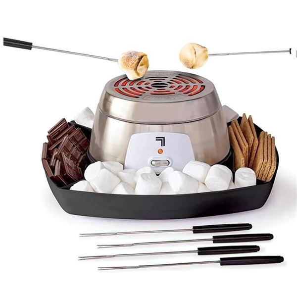 Sharper Image S’mores Maker with Flameless Roaster and Serving Features