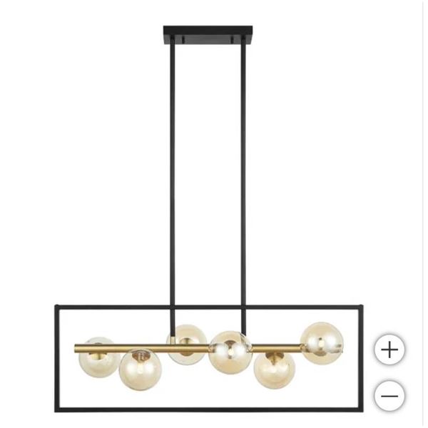 OVE Sydney Chandelier 8LT-V2-PBM in Brushed Brass Finish
