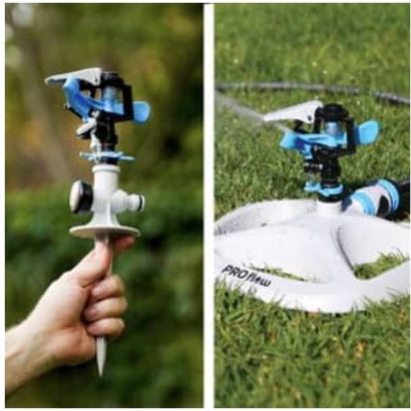 PRO Flow Impact Sprinkler with Quick Connect – Adjustable 360° Coverage