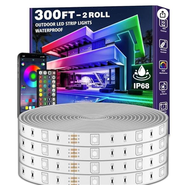 Outdoor LED Strip Lights – Waterproof Lighting System 300ft