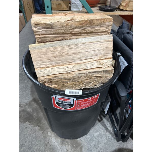 Roughneck 32-Gallon Heavy-Duty Trash Can with Firewood