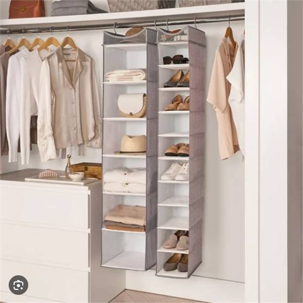 Neatfreak 2-Pack Hanging Closet Organizers with Shelves