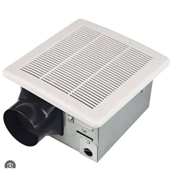 Valu+ Bathroom Fan With Humidity Sensor, White, 110 CFM, 3-Year Usage Period