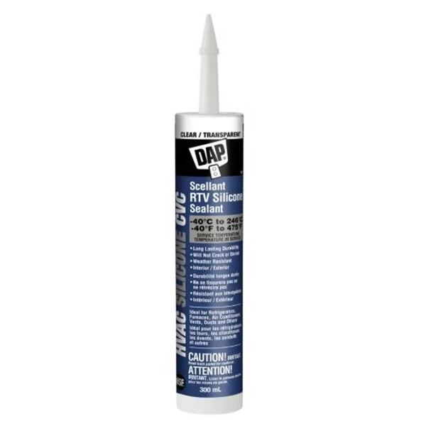 6 DAP RTV Silicone Sealant Tubes, Clear, 300 ml Each