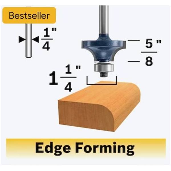 5 Bosch PrecisionPro Edge Forming Router Bits, Model 205