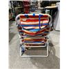 Image 4 : Tommy Bahama Folding Beach Chair with Striped Design and Accessory Pouches