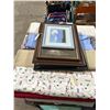 Image 2 : Bulk Lot of Assorted Fabric Bolts and Framed Photos