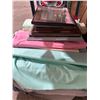 Image 2 : Fabric Bolts and Framed Items on Cart
