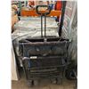 Image 2 : Collapsible Utility Cart With Telescoping Handle and Fabric Storage Compartment