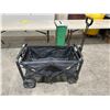 Image 4 : Collapsible Utility Cart With Telescoping Handle and Fabric Storage Compartment