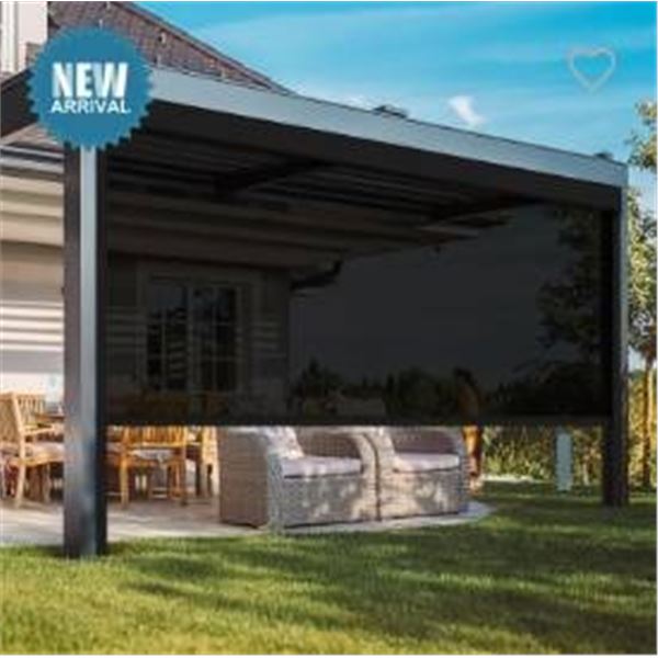 Coolaroo Outdoor Roller Shade 96 x 96 Inch With Wand Operation