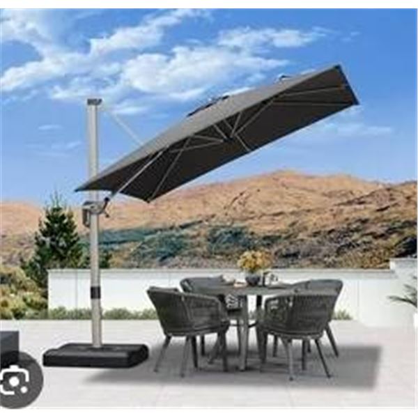 SunVilla 10ft Cantilever Umbrella with LED Lighting