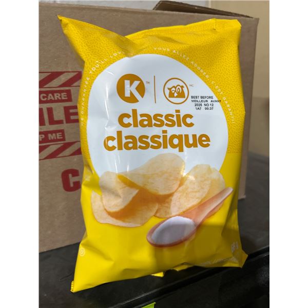 12 Bags of K Classic Potato Chips 60g