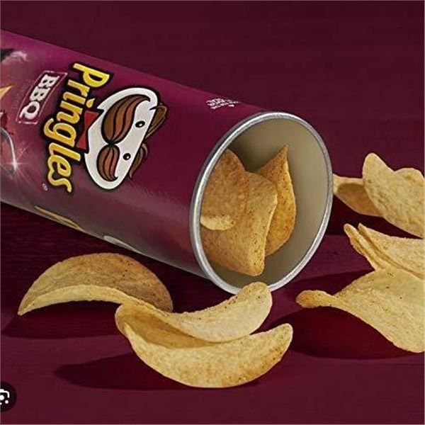 Pringles BBQ Flavour 156 g Snack Canisters, Lot of 14 Units