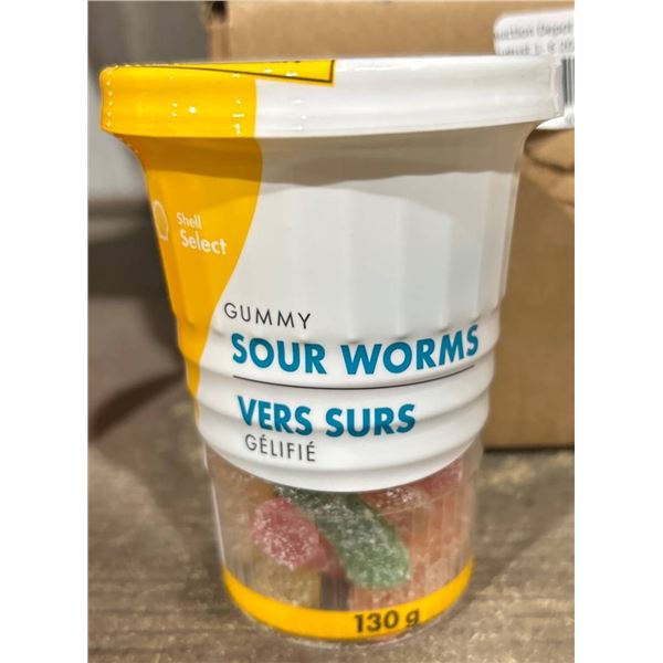 Shell Select Gummy Sour Worms 130g (12-Pack)