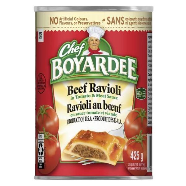 Chef Boyardee Beef Ravioli 8 x 425g Cans