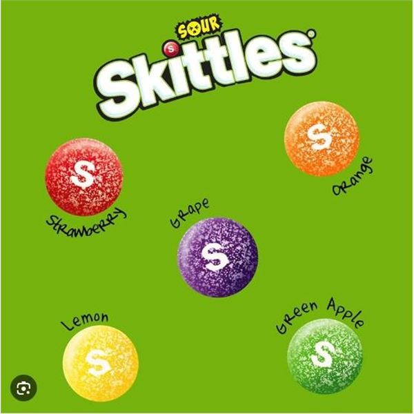 Skittles Sour 140g Packs, Lot of 10 Units