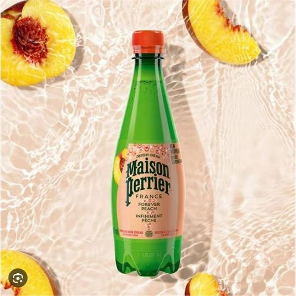 Maison Perrier Infiniment Peche 12-Pack Sparkling Water, 500ml Each