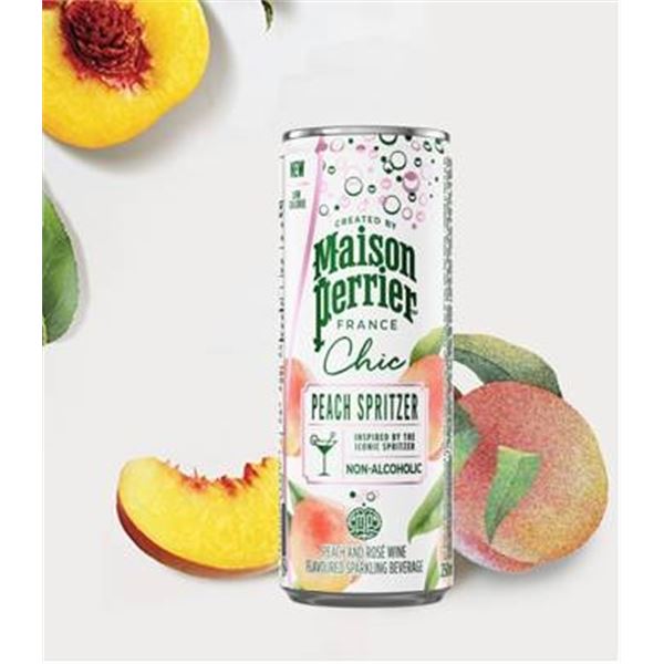Maison Perrier Peach Spritzer Non-Alcoholic 12 x 250 ml