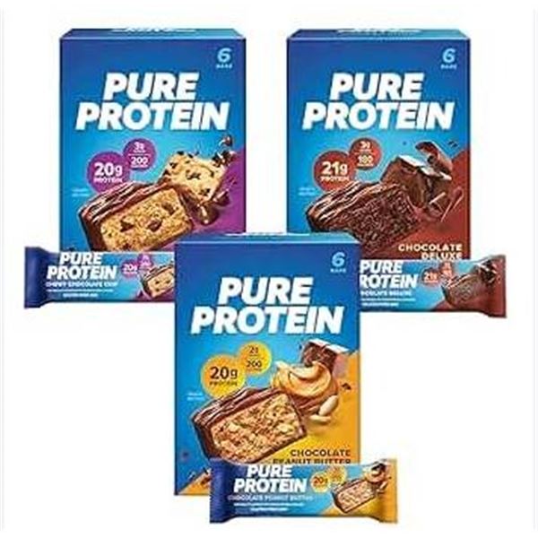 Pure Protein Bar Assortment – 18 Bars, 50g Each