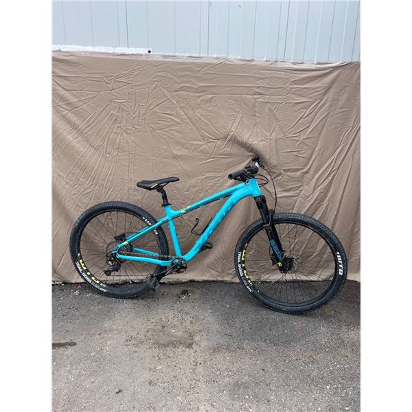 Kona Turquoise Hardtail Mountain Bike with Front Suspension