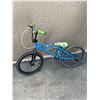 Image 1 : Prospect Blue BMX-Style Bicycle with Green Accents and 20-Inch Wheels