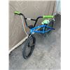 Image 2 : Prospect Blue BMX-Style Bicycle with Green Accents and 20-Inch Wheels