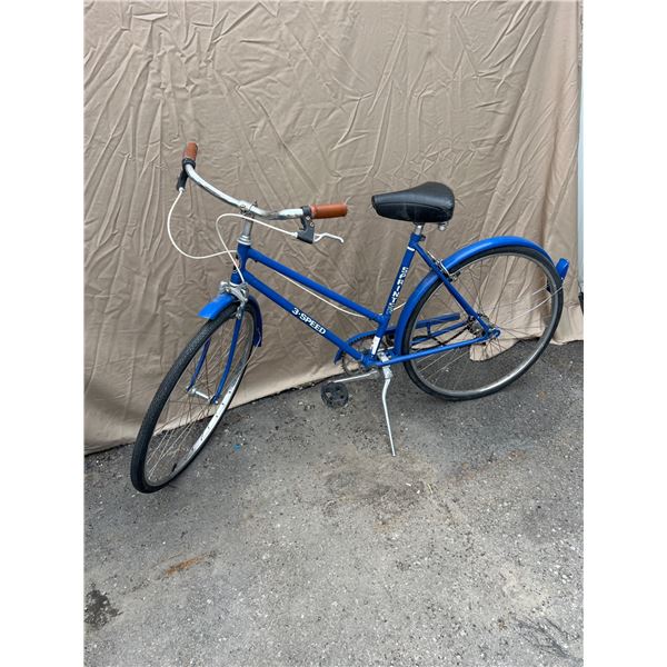 Sprinter 3-Speed Women’s Bicycle with Step-Through Frame, Blue