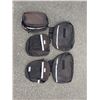 Image 1 : Five Black Bicycle Saddle and Pannier Bags with Reflective Strips