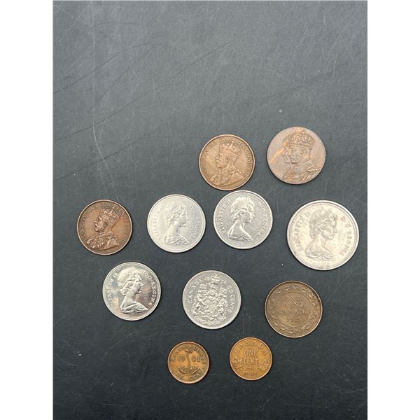 British And Canadian Coins From Various Years