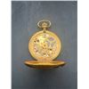 Image 2 : Gold-Tone Mechanical Pocket Watch with Open Case Design
