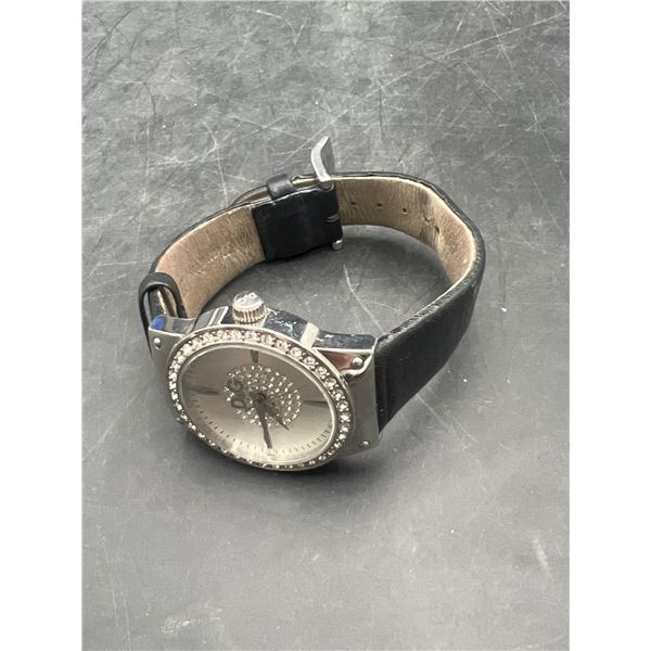 D&G Stainless Steel Watch with Leather Strap and 3 ATM Water Resistance