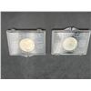 Image 1 : 1987 and 1963 Kennedy Coins in Clear Cases