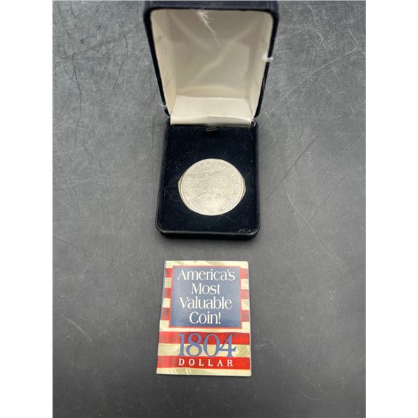 1804 Silver Dollar Replica With Coin Display Case