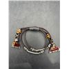 Image 2 : Artisan Bracelet With Metal, Leather, and Bead Accents