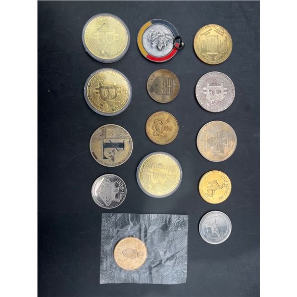 Cryptocurrency-Themed and Collectible Coins Lot