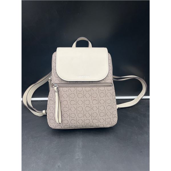 Calvin Klein Backpack With Adjustable Straps and Dual-Zip Compartments