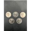 Image 1 : 5 Canadian 25-Cent Coins Featuring Queen and Voyageur Designs